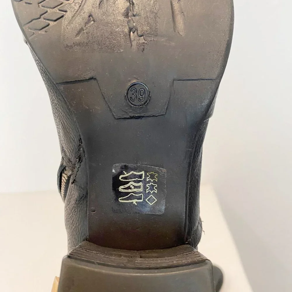 FINAL SALE: A.S.98 Leather black Miles Peep Toe Bootie New - Picture 12 of 14